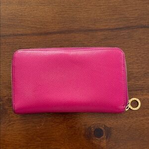 Bulgari Fuchsia Leather Wallet